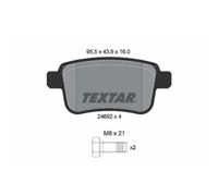 Jeu de plaquettes de frein TEXTAR 2469204, arrière