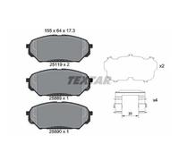 1x Kit de plaquettes de frein, frein à disque TEXTAR 2511901 convient pour