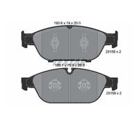 Jeu de plaquettes de frein TEXTAR 2515802, avant