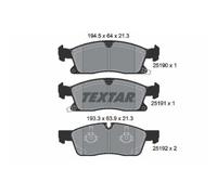 Plaquettes de frein 2519001 TEXTAR pour JEEP GRAND CHEROKEE IV