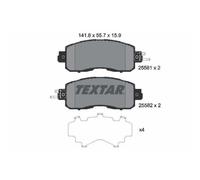 1x Kit de plaquettes de frein, frein à disque TEXTAR 2558101 convient pour