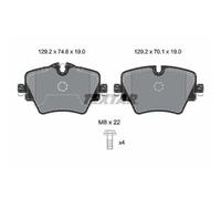 1x Kit de plaquettes de frein, frein à disque TEXTAR 2561705 convient pour