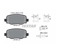 1x Kit de plaquettes de frein, frein à disque TEXTAR 2573401 convient pour