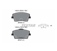 1x Kit de plaquettes de frein, frein à disque TEXTAR 2612601 convient pour