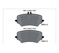 1x Kit de plaquettes de frein, frein à disque TEXTAR 2640201 convient pour