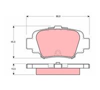 1x Kit de plaquettes de frein, frein à disque TRW GDB1060 convient pour