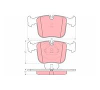 1x Kit de plaquettes de frein, frein à disque TRW GDB1118 convient pour BMW
