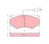 1x Kit de plaquettes de frein, frein à disque TRW GDB1248 convient pour IVECO