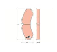 TRW GDB1345 Plaquettes de Frein Kit de 4 pour Iveco City VI Autobus/Autocar 2014 - Essieu Arrière et Autres Véhicules