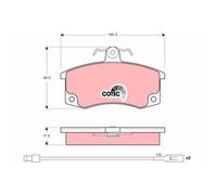 1x Kit de plaquettes de frein, frein à disque TRW GDB1446 convient pour LADA