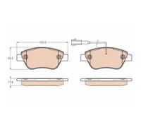 1x Kit de plaquettes de frein, frein à disque TRW GDB1654 convient pour FIAT