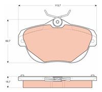 TRW Plaquettes de frein GDB1664 pour Citroën C6