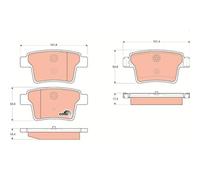 1x Kit de plaquettes de frein, frein à disque TRW GDB1665 convient pour BYD