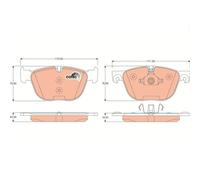 Plaquettes de frein GDB1726 TRW pour BMW X5 X6