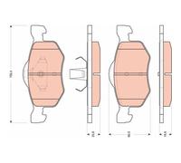 1x Kit de plaquettes de frein, frein à disque TRW GDB1753 convient pour FORD