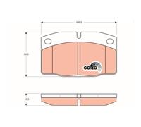 Plaquettes de frein GDB199 TRW pour OPEL LOTUS