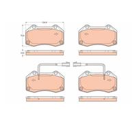 1x Kit de plaquettes de frein, frein à disque TRW GDB2049 convient pour