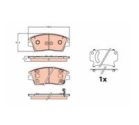 1x Kit de plaquettes de frein, frein à disque TRW GDB2197 convient pour KIA