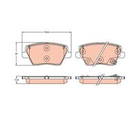 Kit de plaquettes de frein, frein à disque TRW GDB2319