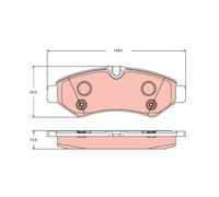 1x Kit de plaquettes de frein, frein à disque TRW GDB2422 convient pour