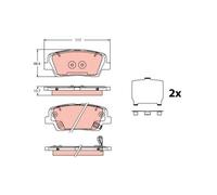 1x Kit de plaquettes de frein, frein à disque TRW GDB2429 convient pour KIA