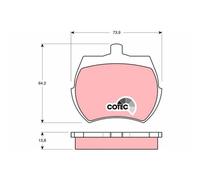 1x Kit de plaquettes de frein, frein à disque TRW GDB332 convient pour MINI