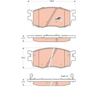 1x Kit de plaquettes de frein, frein à disque TRW GDB3420 convient pour KIA