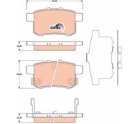 Jeu de plaquettes de frein TRW GDB3482, arrière