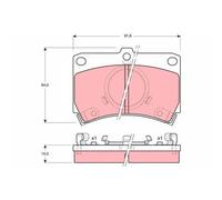 1x Kit de plaquettes de frein, frein à disque TRW GDB374 convient pour MAZDA