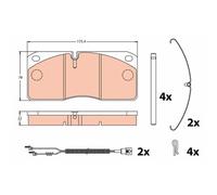 1x Kit de plaquettes de frein, frein à disque TRW GDB5005 convient pour IVECO