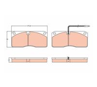 1x Kit de plaquettes de frein, frein à disque TRW GDB5057 convient pour VOLVO