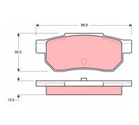 1x Kit de plaquettes de frein, frein à disque TRW GDB775 convient pour HONDA