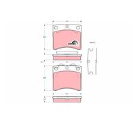 1x Kit de plaquettes de frein, frein à disque TRW GDB791 convient pour SEAT