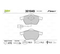 1x Kit de plaquettes de frein, frein à disque VALEO 301049 convient pour AUDI