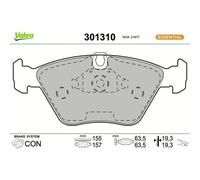 Valeo Jeu de 4 Plaquettes de Frein Essential 301310, Essieu Avant
