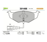 VALEO Plaquettes de frein Essential 301488 - Jeu de 4, essieu avant, certifiées ECE-R90