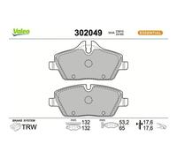 Valeo Plaquettes de frein Essential 302049, Jeu de 4, essieu avant, certifiées ECE-R90