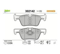 Valeo Plaquettes de frein Essential 302142 – Jeu de 4, essieu arrière, certifiées ECE-R90