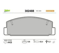 1x Kit de plaquettes de frein, frein à disque VALEO 302488 convient pour