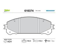 VALEO 610374 Plaquettes de frein
