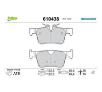 1x Kit de plaquettes de frein, frein à disque VALEO 610438 convient pour