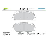 VALEO 610444 Plaquettes de frein