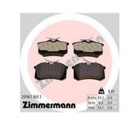 Plaquettes de frein 20961.160.1 ZIMMERMANN pour AUDI CITROËN DS NISSAN OPEL SEAT