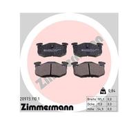 1x Kit de plaquettes de frein, frein à disque ZIMMERMANN 20973.110.1