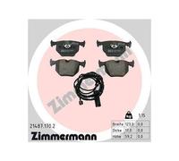 1x Kit de plaquettes de frein, frein à disque ZIMMERMANN 21487.170.2