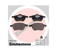 1x Kit de plaquettes de frein, frein à disque ZIMMERMANN 21848.200.1