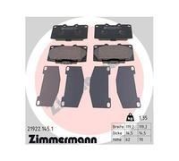 ZIMMERMANN Plaquettes de frein 21922.145.1