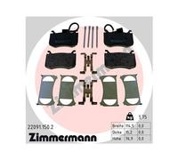 1x Kit de plaquettes de frein, frein à disque ZIMMERMANN 22091.150.2