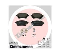 Plaquettes de frein 22104.160.2 ZIMMERMANN pour RENAULT NISSAN