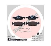 1x Kit de plaquettes de frein, frein à disque ZIMMERMANN 22143.180.2